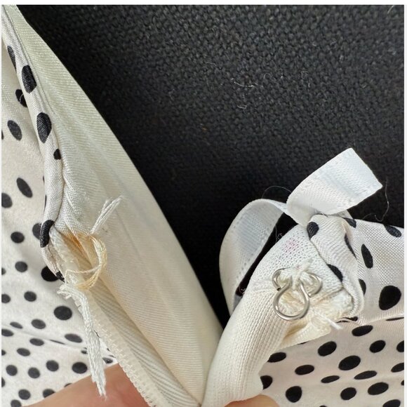 Jessica McClintock Vintage Satin Mermaid Dress Polka Dot Halter Gown Maxi Glam‎ - Picture 11 of 16